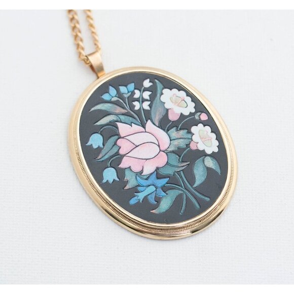 Jewelry - 31" Necklace, Gold Necklace, Floral Necklace, Vintage Necklace - J7